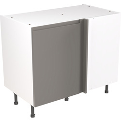 Kitchen Kit / Kitchen Kit Ready Made J-Pull Kitchen Cabinet Base Blind Corner Unit Super Gloss Dust Grey 1000mm