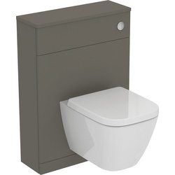 Ideal Standard i.life S Compact Matt Quartz Grey WC Unit and Worktop with Wall Hung Toilet and Soft Close Seat 600mm