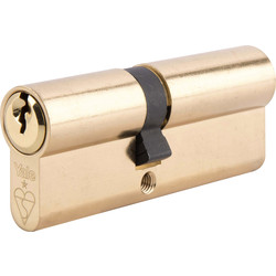 Yale / Yale 1 Star 6 Pin Double Euro Cylinder 30-10-30mm Brass