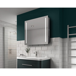 Sensio / Sensio Finlay Plus LED Mirror Bathroom Cabinet Single Door Cool White 650 x 600mm