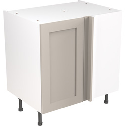 Kitchen Kit Flatpack Shaker Kitchen Cabinet Base Blind Corner Unit Ultra Matt Light Grey 800mm
