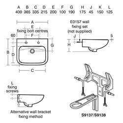 Armitage Shanks Portman 21 Cloakroom Basin 40cm 2 Tap Hole | Toolstation