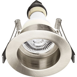 Integral LED Recessed Evofire IP65 Fire Rated Downlight Satin Nickel