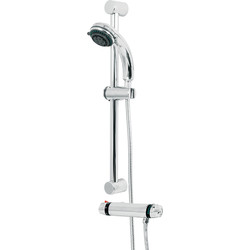 Unbranded Thermostatic Bar Mixer Shower Chrome - 23524 - from Toolstation