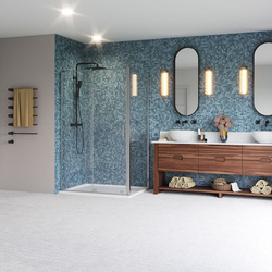 Aqualux Frameless 6mm Sliding Door & Side Panel Shower Enclosure 1200x800mm