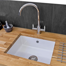 Reginox Undermount Ceramic Kitchen Sink & Drainer