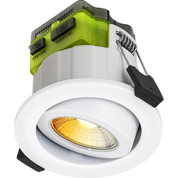 Luceco FType Mk2 Dim2Warm Fire Rated LED Downlight White 4/6W 460/690lm CCT Adjustable IP20