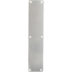 Lockworks / Lockworks Polished Aluminium Radius Corner Finger Plate 350 x 75mm