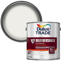 Dulux Trade / Dulux Trade Weathershield Exterior Gloss Paint Pure Brilliant White 2.5L