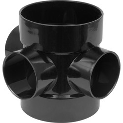 Aquaflow Short Boss Pipe 110mm Black - 24326 - from Toolstation