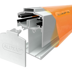 Alukap-SS Low Profile Gable Bar White 2.4m