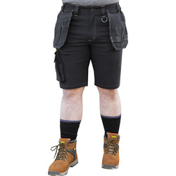 Stanley Fatmax Carbondale Full Stretch Holster Pocket Shorts 34" Black