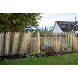 Forest Garden Pressure Treated Contemporary Picket Fence Panel 6' x 3'