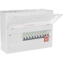 Axiom 100A 12 Way Consumer Unit + 8 x A Type RCBO 12 Way