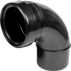 Aquaflow Bend 110mm 92.5° Socket / Spigot Black - 24578 - from Toolstation