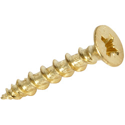 Hinge-Tite Hinge-Tite Countersunk Brass Plated Pozi Screw 4.5 x 40mm - 25145 - from Toolstation