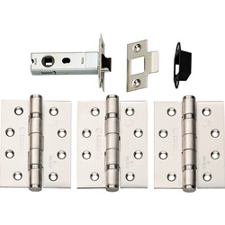Carlisle Brass Hinge and Latch Pack Grade 13 Satin Stainless Steel - 25256 - from Toolstation