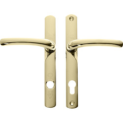 Yale PVCu TS007 2 Star Platinum Security Handle Polished Gold