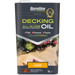 Barrettine All In One Decking Oil Treatment Clear 5L