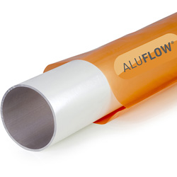 Aluflow Aluminium Round Downpipe Length White 68mm x 2.5m