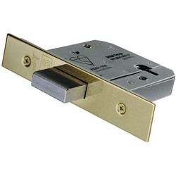 Eurospec / Eurospec 5 Lever British Standard Deadlock 2.5" Stainless Brass