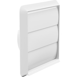 Verplas Wall Outlet Gravity Flap 100mm White - 26127 - from Toolstation
