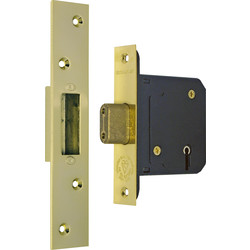 Securefast Securefast BS3621 5-Lever Deadlock 80mm Polished Brass - 26199 - from Toolstation