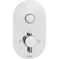 Deva / Deva Aston Push Button One Outlet Thermostatic Shower Valve 
