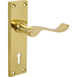 Eclipse / Victorian Scroll Brass Handle Lock