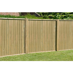 Forest Garden Pressure Treated Vertical Tongue and Groove Fence Panel 6' x 6'