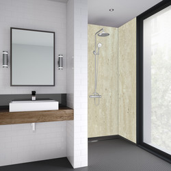 Mermaid Turino Marble Laminate Shower Wall Panel Square Edged 2420mm x 1200mm
