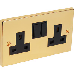 Axiom / Victorian Switched Socket 2 Gang