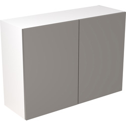Kitchen Kit / Kitchen Kit Flatpack Slab Kitchen Cabinet Wall Unit Super Gloss Dust Grey 1000mm