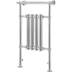 Qual-Rad / Traditional Tubular Chrome Towel Radiator 4 Section