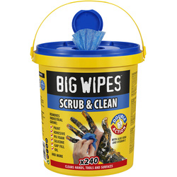 Big Wipes Scrub & Clean Wipes 240 Wipes Bucket