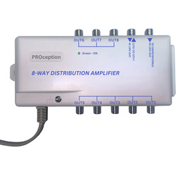 PROception 8-Way TV Distribution Amplifier for FM/DAB/UHF, 8dB Gain, Triple Filtered: 5G, 4G & TETRA 