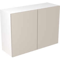 Kitchen Kit Flatpack Slab Kitchen Cabinet Wall Unit Ultra Matt Light Grey 1000mm