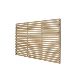 Forest Garden Pressure Treated Contemporary Slatted Fence Panel 6' x 4'