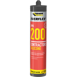 Everbuild 200 Contractors Silicone 295ml White - 27381 - from Toolstation