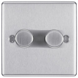 BG Brushed Steel Dimmer Switch