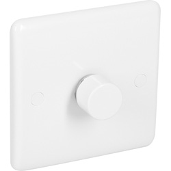 Wessex White LED Push Dimmer Switch 1 Gang 2 Way