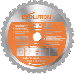 Evolution R185TCT-20MS Multi-Material Mitre Saw Blade 185mm x 20T