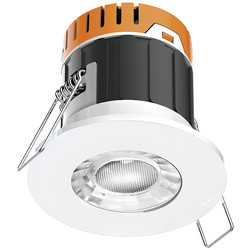 Enlite Enlite E5 4.5W Fixed Dimmable IP65 Fire Rated LED Downlight Cool White 420lm - 27849 - from Toolstation