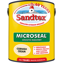 Sandtex Ultra Smooth Masonry Paint 5L Cornish Cream