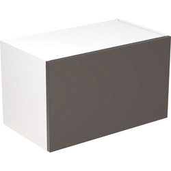 Kitchen Kit Ready Made Slab Kitchen Cabinet Wall Bridge Unit Super Gloss Graphite 600mm