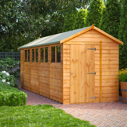 Power / Power Overlap Apex Shed 18' x 6'