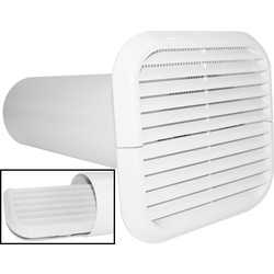 Xpelair / Xpelair Simply Silent Extractor Fan Wall Kit 100mm White Square