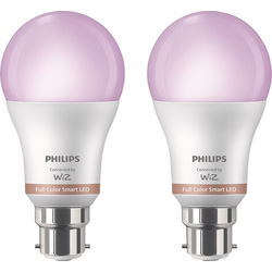 Philips WiZ LED A60 Colour Smart Light Bulb B22 60W