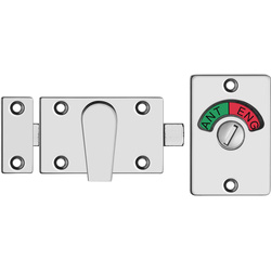 Lockworks / Lockworks Bathroom Indicator Bolt Polished Chrome