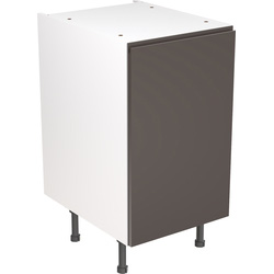 Kitchen Kit Flatpack J-Pull Kitchen Cabinet Base Unit Super Gloss Graphite 450mm